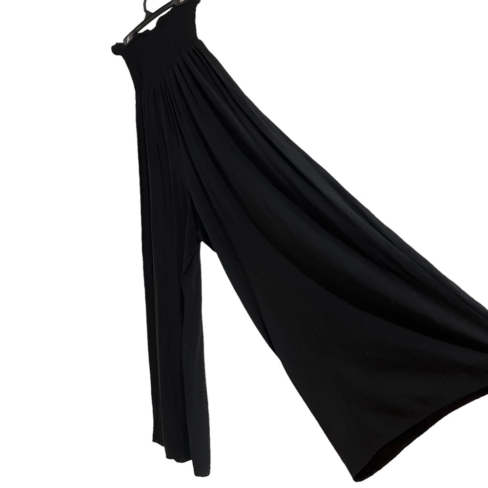 Miss Tina by Tina Knowles Rouched waist wide leg pants size 10 black